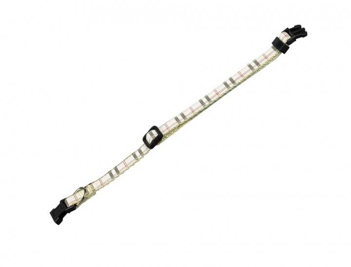 Nobby Tartan béžový obojek pro kočku s rolničkou 1 balení