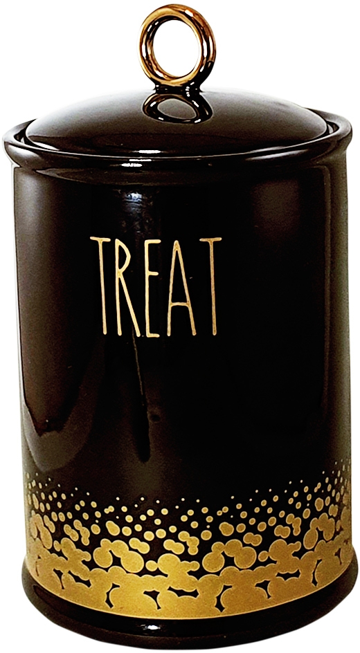Nobby keramická dóza TREAT černá se zlatým dekorem 850ml 1 balení