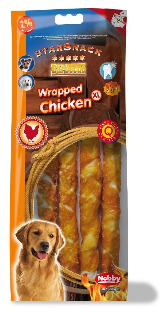 Nobby StarSnack Barbecue Wrapped Chicken XL 25cm / 270 g 1 balení
