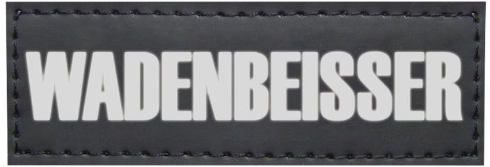 Nobby vyměnitelný nápis WADENBEISSER na postroj Seguro 3x9cm 2ks 1 balení