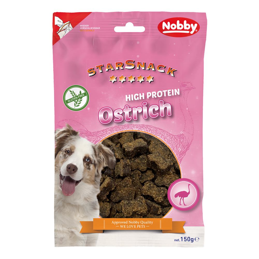 Nobby StarSnack pamlsky Pštros High Protein 150 g 1 balení