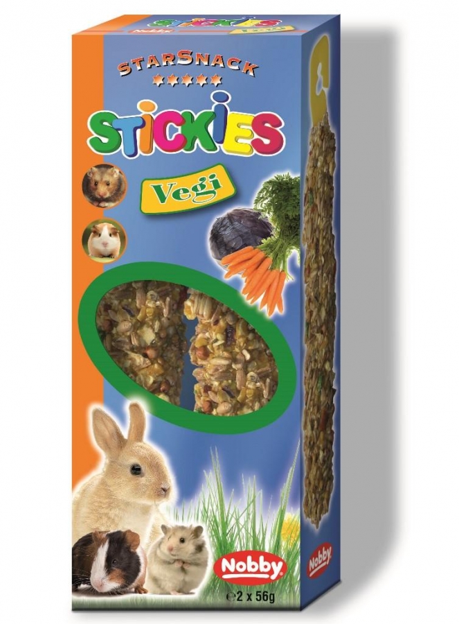 Nobby StarSnack závěsná tyčinka pro hlodavce zeleninová 2x56g 1 balení