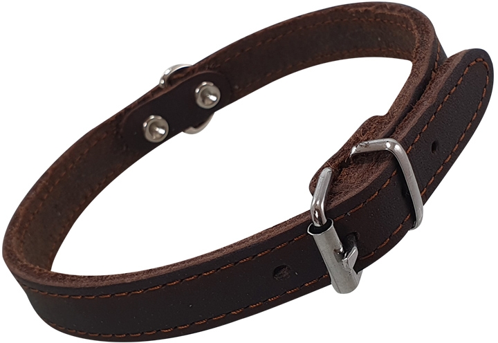 Nobby kožený obojek TABIL vel. S-M 33-39 cm hnědá 1 balení